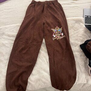 Boys Lie Goodbye and Good Riddance Sweatpants in Brown